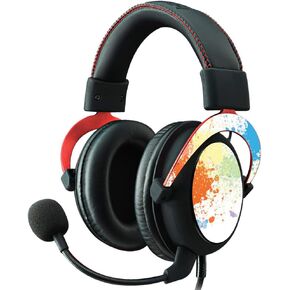 MightySkins Skin Compatible with Kingston HyperX Cloud II Gaming Headset - Splash of Color | Protective, Durable, and Unique Vinyl Decal wrap Cover | Easy to Apply, Remove | Made in The USA