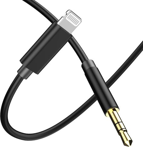 Apple MFi Certified Aux Cord for iPhone, 3.3FT Lightning to 3.5mm Headphone Jack AUX Audio Adapter Male Car Stereo Cable for iPhone 14 13 12 11 XS XR X 8 7 to Car Home Stereo/Headphone/Speaker, White in Saudi Arabia