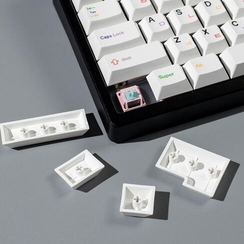 mintcaps 144 Keys White Korean Keycaps Cherry Profile Dye Sublimated PBT Keycap Set Suitable for 60% 65% 75% 100% Cherry Mx Switches Mechanical Keyboard in Kuwait