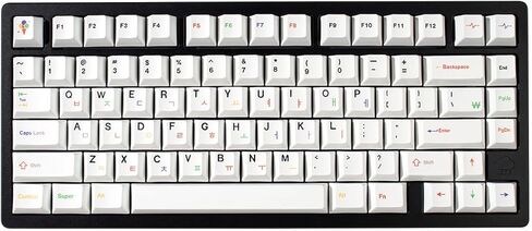 mintcaps 144 Keys White Korean Keycaps Cherry Profile Dye Sublimated PBT Keycap Set Suitable for 60% 65% 75% 100% Cherry Mx Switches Mechanical Keyboard in Kuwait