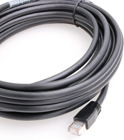Eonvic M12 to RJ45 Ethernet Cable 4 Pin Male D-Code Cat5e Shielded Waterproof Network Cable Industrial Camera Ethernet/Profinet/IP/EtherCat (2M, Black) in Saudi Arabia