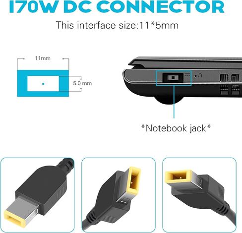 شجرة Tree.nb 20v 8.5a 170W شاحن AC ، مزود الطاقة لـ Lenovo ThinkPad E440 E450 E540 E550 W540 W541 W550S P50 P51 P70 T431S T440 T440P T450S T450S Yoga 15 in Saudi Arabia