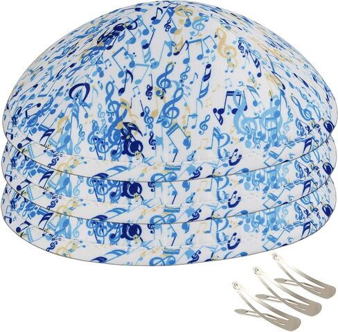 صهيون يهودية الموسيقية Kippahs 6 "الملاحظات الموسيقية والآلات تصميم Kippot بار/بات ميتزفه الزفاف Chuppah السائبة Yamakas ث/مشبك in Saudi Arabia