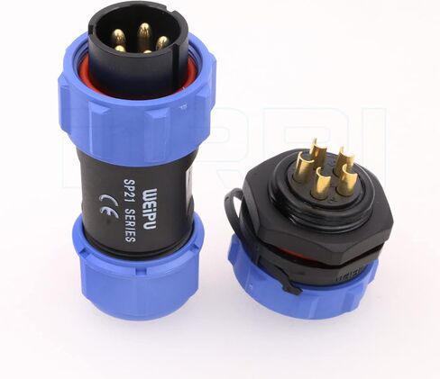 DRRI Weipu SP21 5Pin Rear-nut Mount Waterproof Quick Connect Threaded Plastic Connector for Outdoor Lights in Saudi Arabia