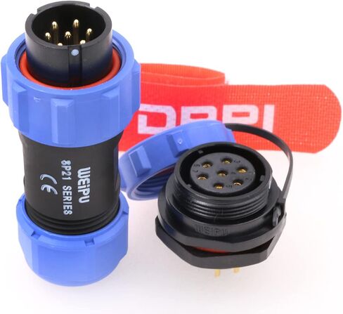 DRRI Weipu SP21 5Pin Rear-nut Mount Waterproof Quick Connect Threaded Plastic Connector for Outdoor Lights in Saudi Arabia