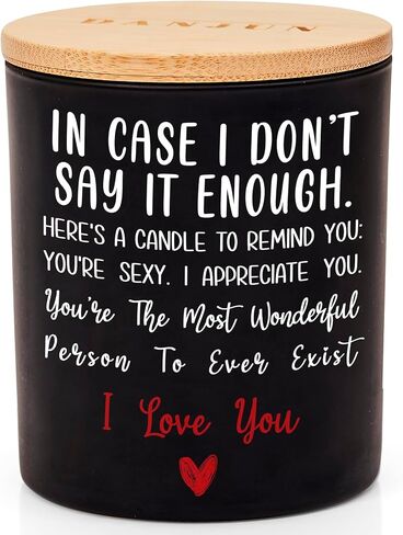 Vanilla & Lavender Scented Soy Candle - 10oz - Wooden Base & Gift Box Included - Ideal Gift for Anniversary - Birthday Gifts for Her or Him in Saudi Arabia