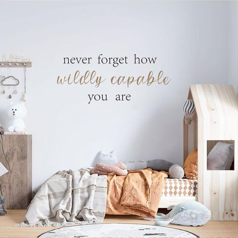 Never Forget How Wildly Capable You are Sticker - Motivational Wall Decal,Positive Quote Sticker,Mirror Decal,Classroom Inspirational (Never Forget Decor) in Saudi Arabia