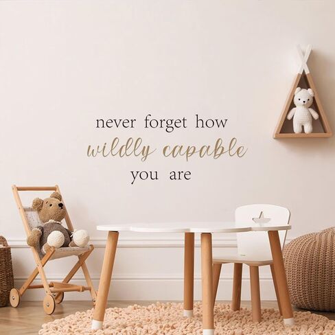 Never Forget How Wildly Capable You are Sticker - Motivational Wall Decal,Positive Quote Sticker,Mirror Decal,Classroom Inspirational (Never Forget Decor) in Saudi Arabia