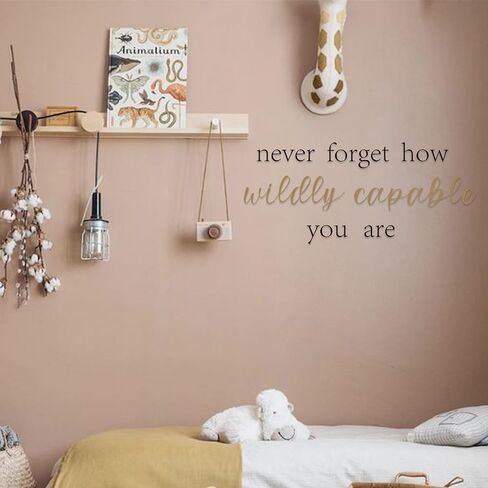 Never Forget How Wildly Capable You are Sticker - Motivational Wall Decal,Positive Quote Sticker,Mirror Decal,Classroom Inspirational (Never Forget Decor) in Saudi Arabia