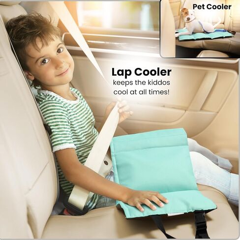 Car Seat Ccooler Pad with Reusable Ice Packs. Keeps Car Seat Buckles and Belts Cool When Car is Parked in The Sun and Heat - Grey in Saudi Arabia