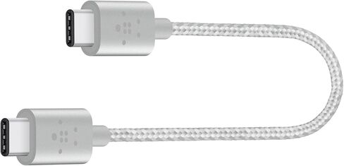 Belkin USB-IF Certified MIXIT 6-Inch Metallic USB-C to USB-C (USB Type C) Charge Cable (White) in Saudi Arabia