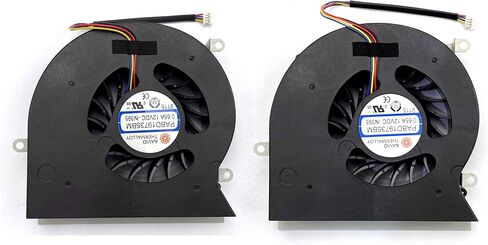 BestParts استبدال مروحة تبريد وحدة المعالجة المركزية + وحدة معالجة الرسومات الجديدة لـ MSI GT62VR 6RD 6RE، 7RD 7RE MS-16L1 MS-16L2 MS-16L3، P/N: PABD19735BM N322 N395 (2-Pack) 4-Pin in Saudi Arabia