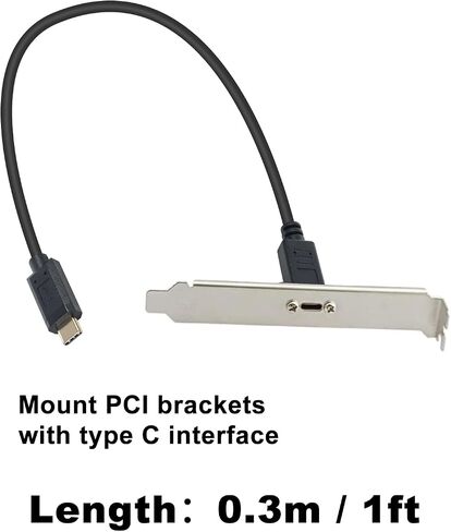 Poyiccot USB C Male to Female Extension Cable 1feet/30cm, Right& Left Angled 90 Degree USB 3.1 Type C Extender Charging & Sync Cable with Panel Mount Screw Hole for Charging & Sync (USB C Right M/F) in Saudi Arabia