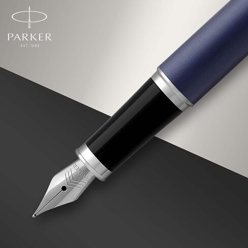 PARKER IM Fountain Pen, Premium Warm Silver, Fine Nib with Blue Ink Refill (1931684) in Saudi Arabia