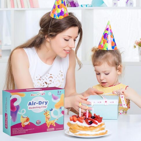 Air Dry Clay 56 Colors, Modeling Clay for Kids, DIY Model Magic Clay, Molding Clay Kit with Sculpting Tools, Non-Sticky Soft and Super Light, Arts and Crafts Gift for Boys Girls Kids. in Saudi Arabia