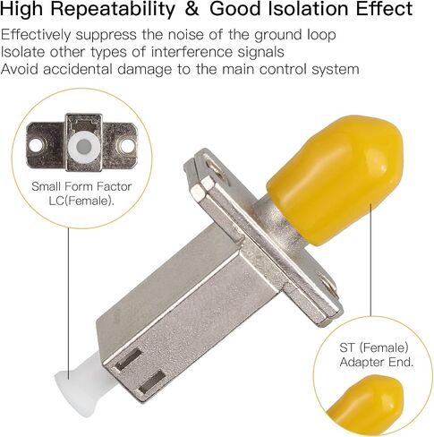 1 Pack SingleMode Simplex ST/UPC Female to LC/UPC Female Fiber Optic Adapter Connector Simplex Hybrid Optical Adapter/Coupler, Flange-Type Adapter in Saudi Arabia