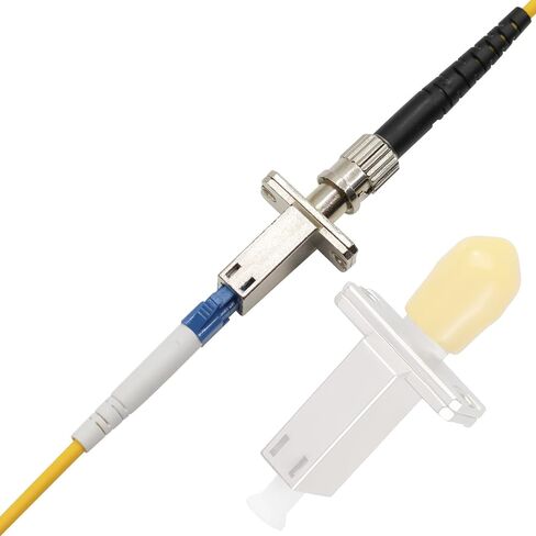 1 Pack SingleMode Simplex ST/UPC Female to LC/UPC Female Fiber Optic Adapter Connector Simplex Hybrid Optical Adapter/Coupler, Flange-Type Adapter in Saudi Arabia