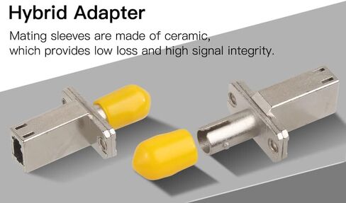 1 Pack SingleMode Simplex ST/UPC Female to LC/UPC Female Fiber Optic Adapter Connector Simplex Hybrid Optical Adapter/Coupler, Flange-Type Adapter in Saudi Arabia