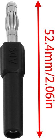 8PCS Banana Plug 4mm Male to Female 2mm Connector Extender 30VAC/60VDC Max.10A Copper Black and Red in Saudi Arabia