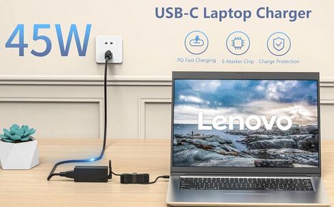 45w 20V 2.25A Type C USB C ADLX45YLC2D Ac Charger fit for Lenovo Chromebook C330 300e 100e 500e N23 Yoga, T480 T480s T580 Series Laptop Power Adapter Cord in Saudi Arabia