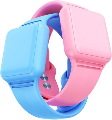 2 Pack AirTag Bracelet for Kids, Waterproof Air tag Holder for Kids with Soft Silicone Full Coverage Anti-Lost Hidden Airtag Wristband Accessories for Child (Black+Dark Blue) in Saudi Arabia