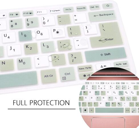 غطاء لوحة مفاتيح من السيليكون لجهاز Acer 2020-18 Flagship Swift 3 14 بوصة، Swift 3 SF314-52/53/54/55/56/57، Aspire S 13 S5-371 S5-371T 13.3 بوصة، Swift 5 14 بوصة SF514، لشركة Acer سبين 5 SP513 - لون أخضر مختلط in Kuwait