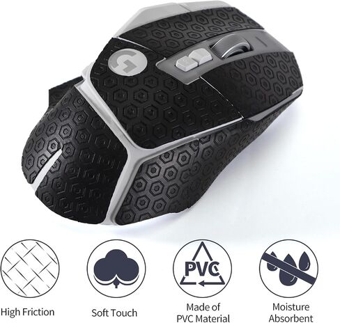 شريط ماوس 2 في 1 مقاوم للعرق + زلاجات ماوس لجلد الماوس Logitech G502X ملصق مضاد للانزلاق ومزلق متين وأقدام ماوس ناعمة تنزلق باللون الأسود G502X in Saudi Arabia