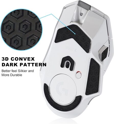 شريط ماوس 2 في 1 مقاوم للعرق + زلاجات ماوس لجلد الماوس Logitech G502X ملصق مضاد للانزلاق ومزلق متين وأقدام ماوس ناعمة تنزلق باللون الأسود G502X in Saudi Arabia
