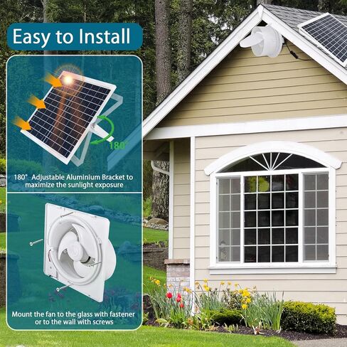 مروحة تعمل بالطاقة الشمسية، لوحة شمسية بقدرة 25 وات + مروحة تعمل بالطاقة الشمسية عالية السرعة مقاس 8 بوصات مع دعامة، ومروحة علية تعمل بالطاقة الشمسية مع محول طاقة، ومروحة عادم شمسية مقاومة للماء، ومروحة طاقة شمسية للدفيئة، والسقيفة، وحظيرة الدجاج in Kuwait