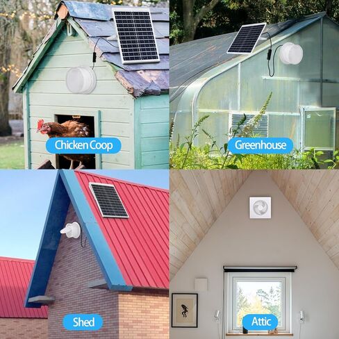 مروحة تعمل بالطاقة الشمسية، لوحة شمسية بقدرة 25 وات + مروحة تعمل بالطاقة الشمسية عالية السرعة مقاس 8 بوصات مع دعامة، ومروحة علية تعمل بالطاقة الشمسية مع محول طاقة، ومروحة عادم شمسية مقاومة للماء، ومروحة طاقة شمسية للدفيئة، والسقيفة، وحظيرة الدجاج in Kuwait