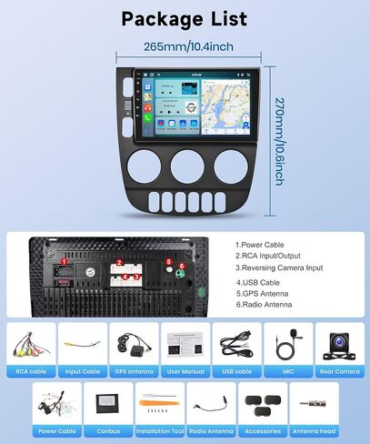 8Core 4+64G ستيريو سيارة لمرسيدس بنز W163 ML320 ML350 ML400 ML500 1997-2005 Wireless Carplay Android Auto، 9 بوصة 1280 * 720P IPS شاشة تعمل باللمس، GPS/WiFi/32band DSP صوت/بلوتوث/SWC/كاميرا احتياطية in Saudi Arabia
