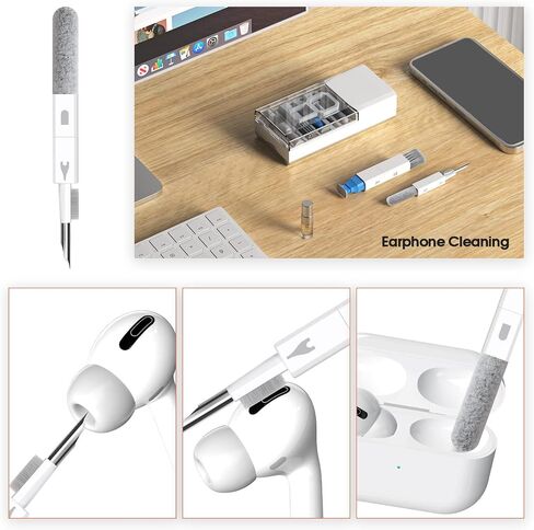 21-in-1 Keyboard Cleaning Kit, Upgraded Electronic Cleaner Kit with Mini Vacuum for Laptop, iPad, iPhone, Camera, Earbud, All-in-one Multifunctional Computer Screen Cleaning Brush Tools in Saudi Arabia