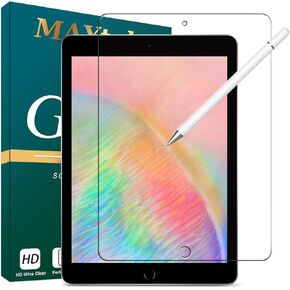 MAYtobe [1-Pack Like Paper Screen Protector for iPad 9.7 Inch (2018/2017 Model, 6th/5th Generation) Tempered Glass, for Drawing and Writing, No Bubbles, 9H Hardness