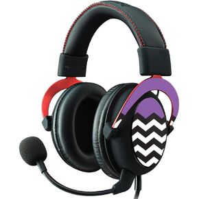 MightySkins Skin Compatible with Kingston HyperX Cloud II Gaming Headset - Purple Chevron | Protective, Durable, and Unique Vinyl Decal wrap Cover | Easy to Apply, Remove | Made in The USA