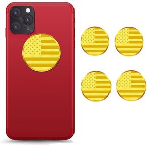 8PCS Protection Cell Phone Sticker, E-Protection Stickers for Cell Phones/Tablets PC/Laptops/All Electric-Devices, Effectively Shield 99% of 5G Mobile Harmful Pollution (Gold)