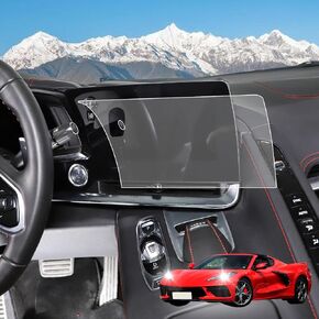 TOYCIDFG Car Screen Protector for Chevrolet C8 Corvette Stingray 2020-2024, GPS Navigation Hardness Tempered Glass