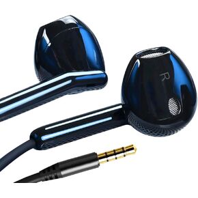 3.5MM Wired Earbuds with Microphone,Wired Headphone Stereo Bass Comfortable semi in ear sports headphones Call noise cancelling,High sound quality Earphones wire 3.5mm Jack for Cell Phones Laptop