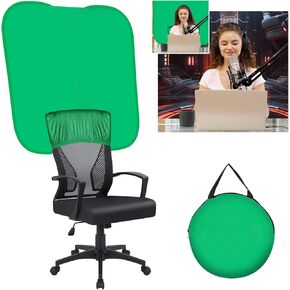 Green Screen Background with Stand,56 in Collapsible Greenscreen Backdrop,Pop Up Green Screen with Storage Bag，Portable Backdrop for Photography,Gaming,Live Streaming,Zoom Meeting and Gaming