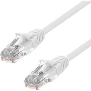 NavePoint Patch Cable, CAT5e, UTP, 24AWG/7 * 0.18 MM, 5 Ft, 10 Pack, White