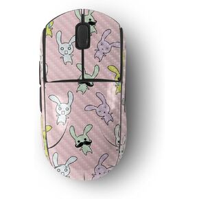 MightySkins Carbon Fiber Skin Compatible with Logitech G Pro Wireless Gaming Mouse - Bunny Bunches | Protective, Durable Textured Carbon Fiber Finish | Easy to Apply