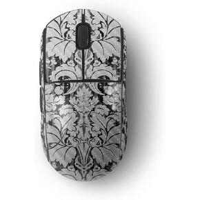 MightySkins Carbon Fiber Skin Compatible with Logitech G Pro Wireless Gaming Mouse - Floral Retro | Protective, Durable Textured Carbon Fiber Finish | Easy to Apply