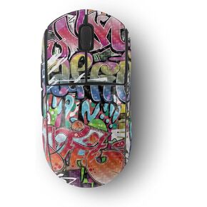 MightySkins Skin Compatible with Logitech G Pro Wireless Gaming Mouse - Funky Graffiti | Protective, Durable, and Unique Vinyl Decal wrap Cover | Easy to Apply, Remove, and Change Styles