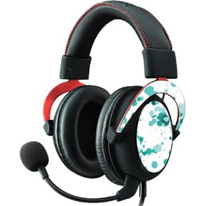 MightySkins Skin Compatible with Kingston HyperX Cloud II Gaming Headset - Teal Splatter | Protective, Durable, and Unique Vinyl Decal wrap Cover | Easy to Apply, Remove | Made in The USA