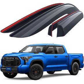 Goodyear Shatterproof Side Window Deflectors for Toyota Camry 2018-2024, Tape-on Rain Guards, Window Visors for Cars, Vent Deflector, Vent Visor, Car Accessories, 4 pcs- GY003125
