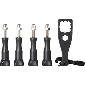 مجموعة HSU Thumbscrew (امتداد) + مفتاح ربط لـ Gopro Hero 13، 12، 11، 10، 9، 8، 7، 6، 5، 4، متوافق مع GoPro Media Mod، DJI Osmo Action AKASO Campark وكاميرات الحركة الأخرى (أسود) in Kuwait