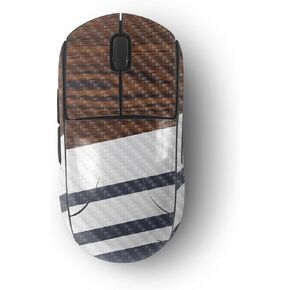 MightySkins Carbon Fiber Skin Compatible with Logitech G Pro Wireless Gaming Mouse - Wood Formal | Protective, Durable Textured Carbon Fiber Finish | Easy to Apply