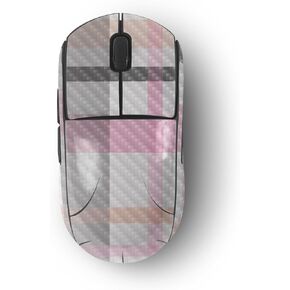 MightySkins Carbon Fiber Skin Compatible with Logitech G Pro Wireless Gaming Mouse - Plaid | Protective, Durable Textured Carbon Fiber Finish | Easy to Apply, Remove, and Change Styles