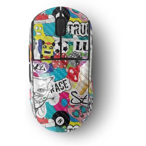 MightySkins Skin Compatible with Logitech G Pro Wireless Gaming Mouse - Sticker Bomb | Protective, Durable, and Unique Vinyl Decal wrap Cover | Easy to Apply, Remove, and Change Styles