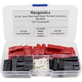 20 Pair Quick Disconnect 30AMP 600V Power Connector Battery Plug+terminals Red Black