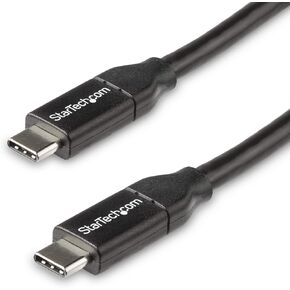 StarTech.com 4m USB C Cable w/ PD - 13ft USB Type C Cable - 5A Power Delivery - USB 2.0 USB-IF Certified - USB 2.0 Type-C Cable - 100W/5A (USB2C5C4M)